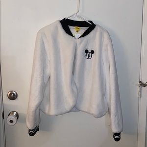 Fluffy Mickey Mouse Sweater Jacket